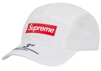 Pre-owned Supreme Mesh Side Panel Camp Cap Ss24 In White