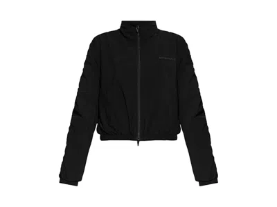 Pre-owned Alexander Wang T Women's T By Alexander Wang Ruched Seam Track Jacket In Black