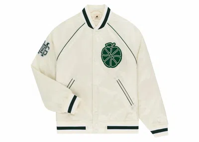 Pre-owned Aimé Leon Dore Men's Aime Leon Dore X New Balance Sonny Ny Satin Team Jacket In Cream