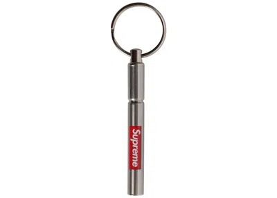 Pre-owned Supreme True Utility Telepen Keychain In Silver