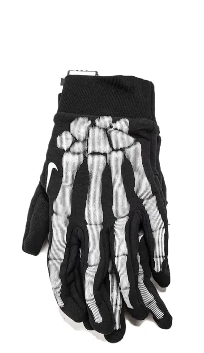 Pre-owned Nike Skeleton Sphere Running Gloves In Black