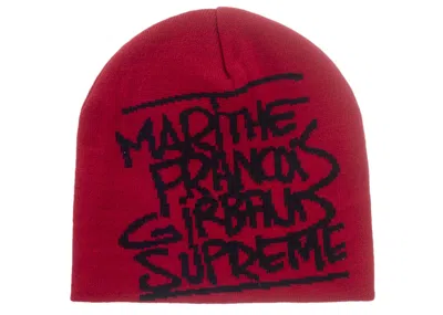 Pre-owned Supreme Marithé + François Girbaud Beanie In Red