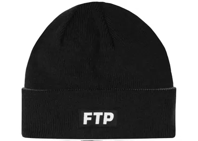 Pre-owned Ftp Reversible Logo Beanie In Black/gray In Multi