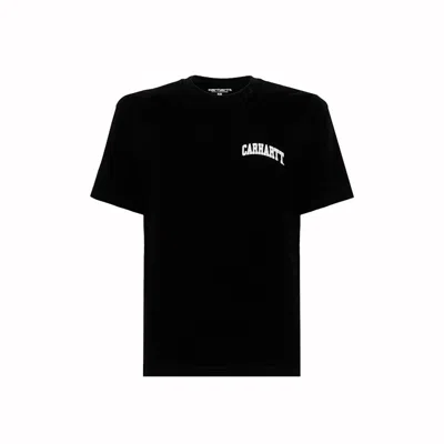 Pre-owned Carhartt Men's  Wip  University Script T-shirt In Black/white