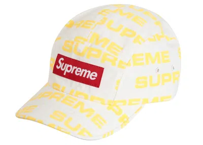 Pre-owned Supreme Reactive Print Camp Cap In White