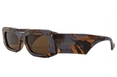 Pre-owned Gucci Tortoise Rectangle Frame Sunglassesfr) In Brown/grey (gg1426s/003