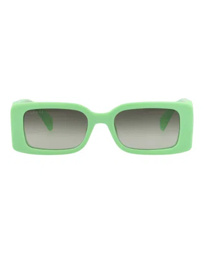 Pre-owned Gucci Women's  Squareframe Injection Sunglasses/ (gg1325s30013843004) (gg1325s In Green/green (gg1325