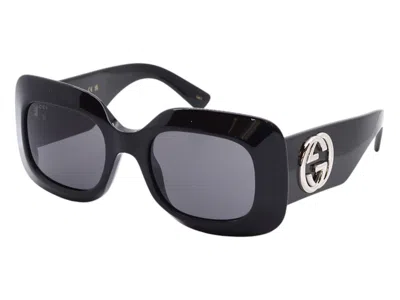 Pre-owned Gucci Square Sunglasses In Black Grey (gg1695s/001/51)