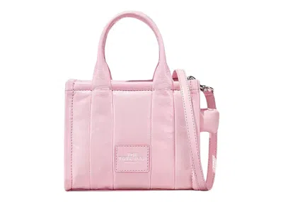 Pre-owned Marc Jacobs Women's  The Shiny Crinkle Micro Tote In Bubblegum