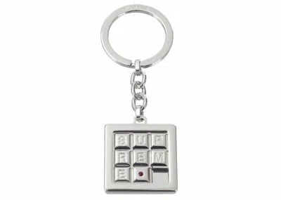 Pre-owned Supreme Puzzle Keychain In Silver