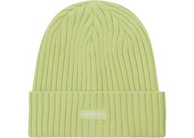 Pre-owned Supreme Overdyed Beanie (ss23) In Light Lime