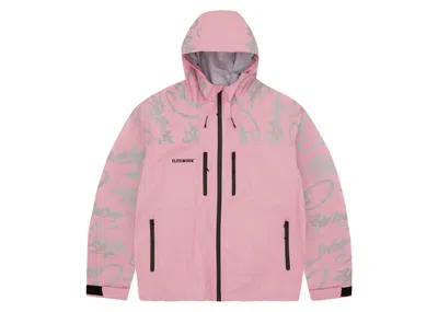 Pre-owned Corteiz Men's  Elitework Waterproof Shell Jacket In Pink