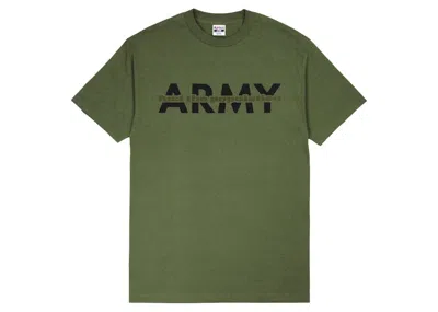 Pre-owned Ftp Men's  X Fuct Army Tee Shirt In Military Green