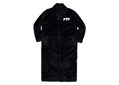 Pre-owned Ftp Men's  Reversible Fur Trench Coat In Black