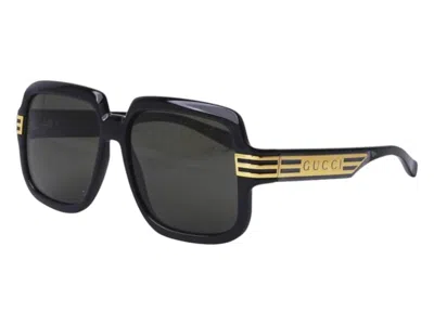 Pre-owned Gucci Square Sunglasses In Black Grey (gg0979s/001/59)