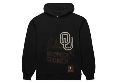 Pre-owned Travis Scott X Mitchell & Ness Oklahoma Sooners Overlap Pullover Hoodie In Black