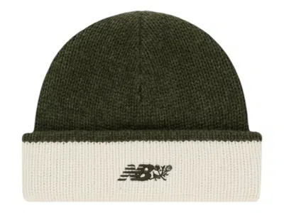 Pre-owned Aimé Leon Dore Men's Aime Leon Dore X New Balance 997 Two Tone Wool Beanie In Green