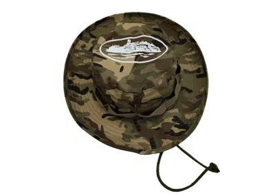 Pre-owned Corteiz Guerillaz Bucket Hat In Dutty Camo In Multi