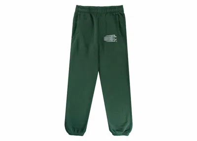 Pre-owned Eric Emanuel Men's  Ee Basic Sweatpant In Dark Green/reflective Grey