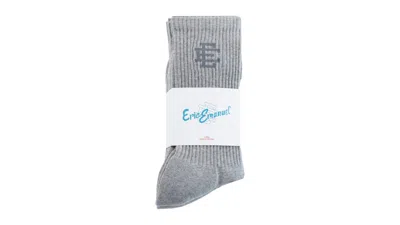 Pre-owned Eric Emanuel Men's  Ee Socks (3 Pack) In Grey