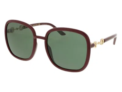 Pre-owned Gucci Square Sunglasses In Red Green (gg0893s/003/57)