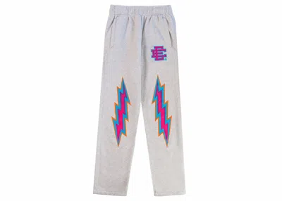 Pre-owned Eric Emanuel Men's  Ee Basic Sweatpant In Gray/violet Bolt In Multi