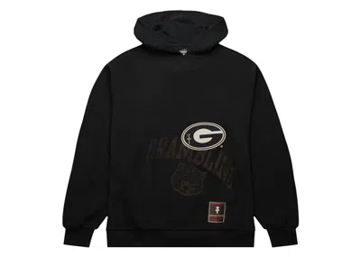 Pre-owned Travis Scott X Mitchell & Ness Grambling Tigers Overlap Pullover Hoodie In Black