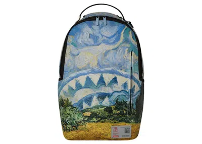 Pre-owned Sprayground Men's  Met Wheat Field Backpack In Multi