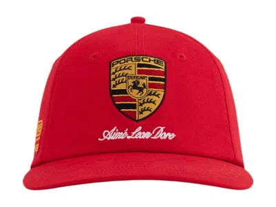 Pre-owned Aimé Leon Dore Men's Aime Leon Dore X Porsche 993 Turbo Logo Hat In Tango Red