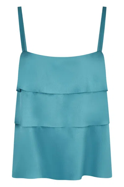 Alberta Ferretti Satin Tank Top
