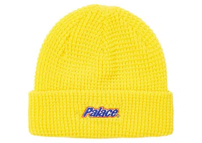 Pre-owned Palace Lowercase Font Beanie In Yellow