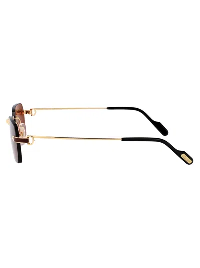 Cartier Metallic Gold Sunglasses