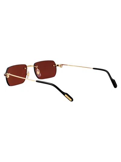 Cartier Metallic Gold Sunglasses