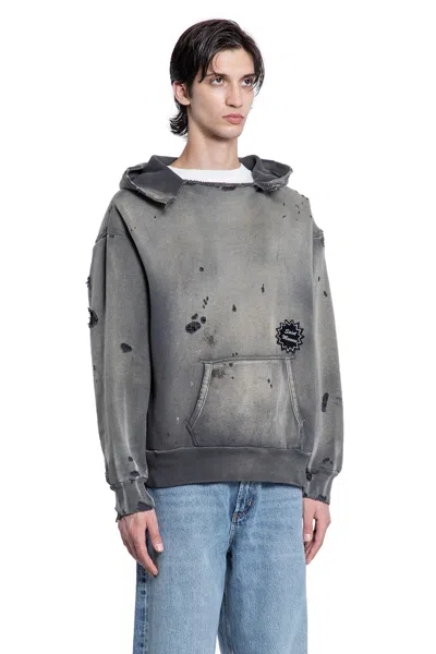 Saint Michael Man Grey Sweatshirts