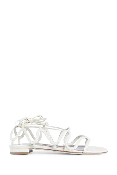 Manolo Blahnik Woman Off-white Sandals & Slides