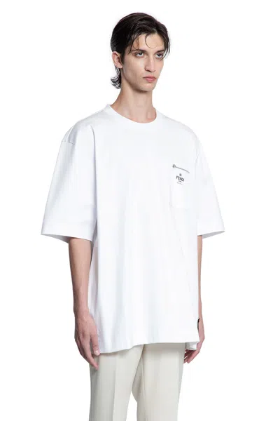Fendi Man White T-shirts & Tank Tops