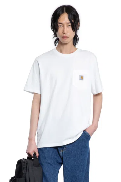 Carhartt Wip Cotton T-shirt With Logo Patch In White