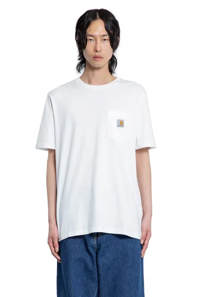 Carhartt Wip Cotton T-shirt With Logo Patch In White