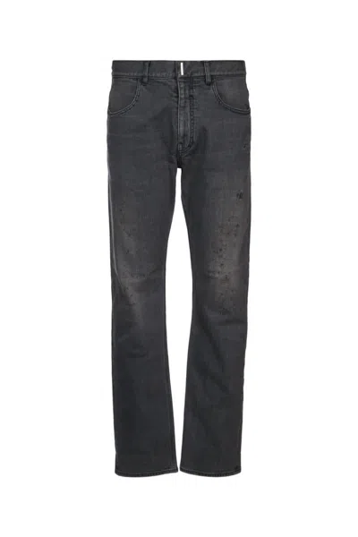 Givenchy Distressed Five-pocket Trousers Belt Loops In Gray