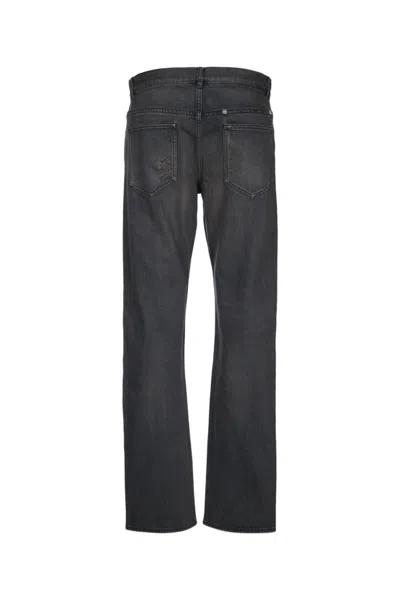 Givenchy Distressed Five-pocket Trousers Belt Loops In Gray