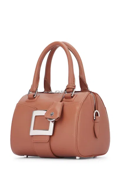 Roger Vivier Women's Belle Vivier Bowling Bag In Brown