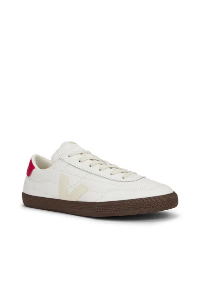 Veja Multicolour Organic Traced Leather In White