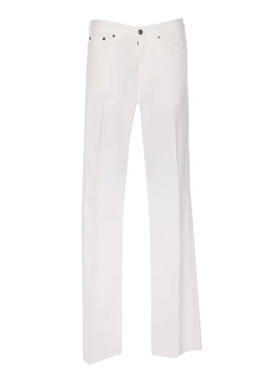 Dondup Jacklyn Trousers With Pockets And Loops In White