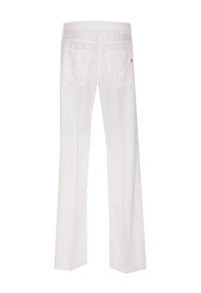 Dondup Jacklyn Trousers With Pockets And Loops In White