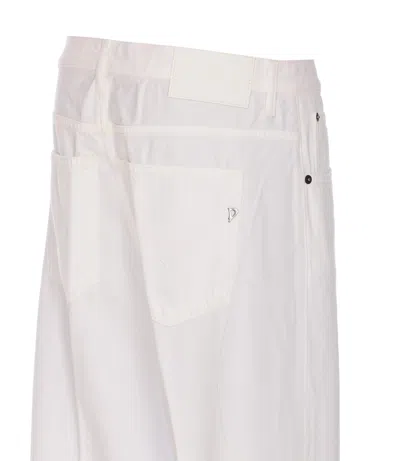 Dondup Jacklyn Trousers With Pockets And Loops In White