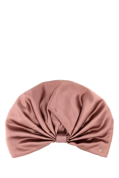 Valentino Garavani Wrap-around Silk Turban With Voluminous Effect In Landphardoro