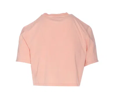 Fendi Women Pink T-shirt With Cropped Design And Raised Logo On The Front In Cotton Woman