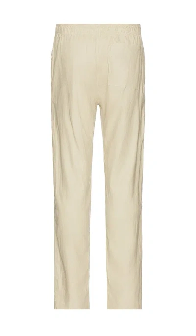 Onia Stretch Linen Pull-on Pant In Gold