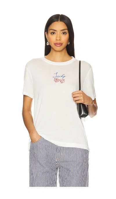 Junk Food Lucky Tee In White