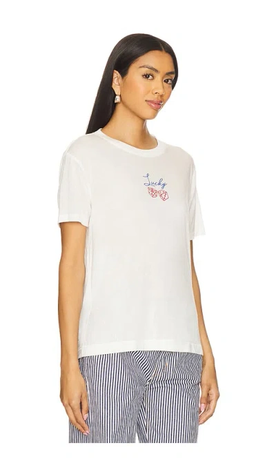 Junk Food Lucky Tee In White